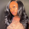 Natural Black Body Wave 13×4 Lace Frontal Human Hair Wig