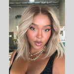 613 Blonde Body Wave Bob With Brown Root 13x4 Lace Front Wig