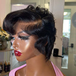 Short Side Part Pixie Cut 13x4 Lace Front Wig