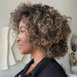 Put on & Go Ombre Light Blonde Short Brazilian Rose Curls Wig