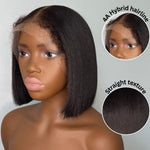 Hybrid Hairline With Silk Straight Bob  HD Lace Ventilated Wig