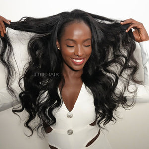 Thin Leave Out Yaki Body Wavy V Part Wig Beginner Friendly