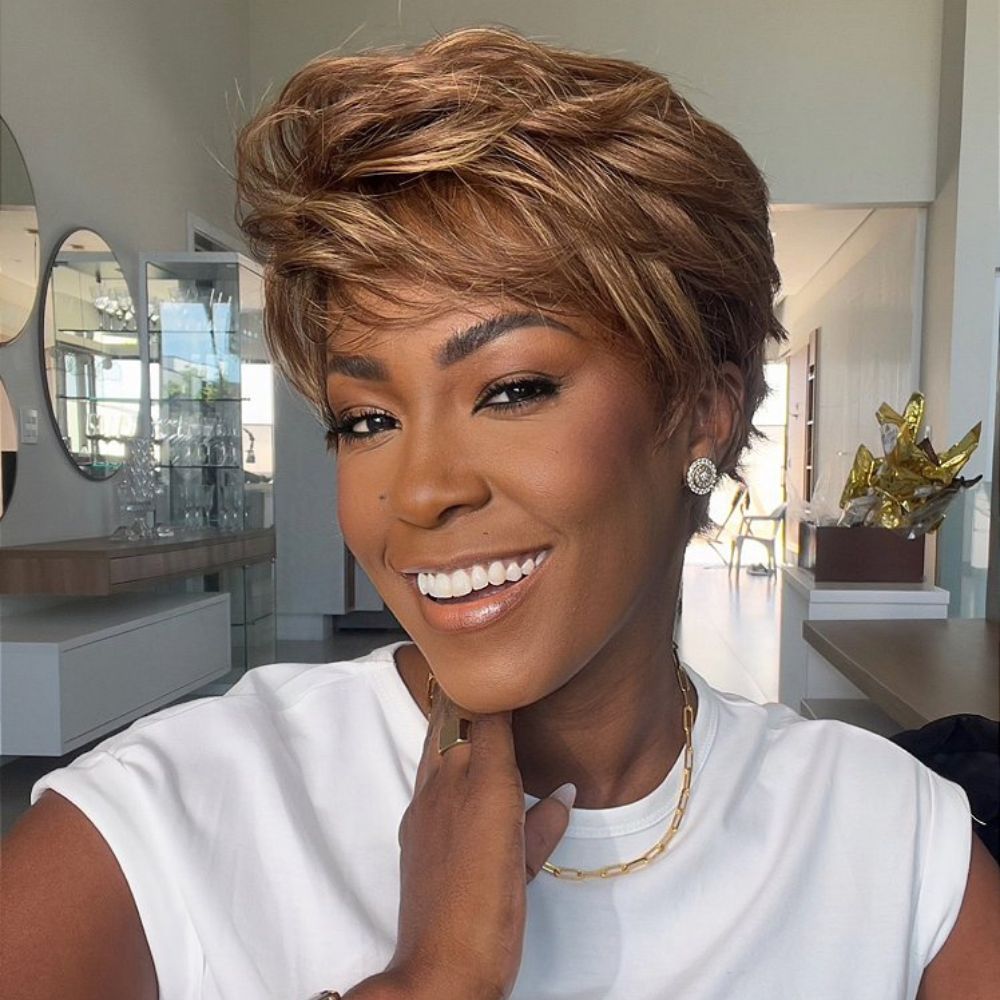 Put on  & Go Versatile Honey Blonde Pixie Cut Wig