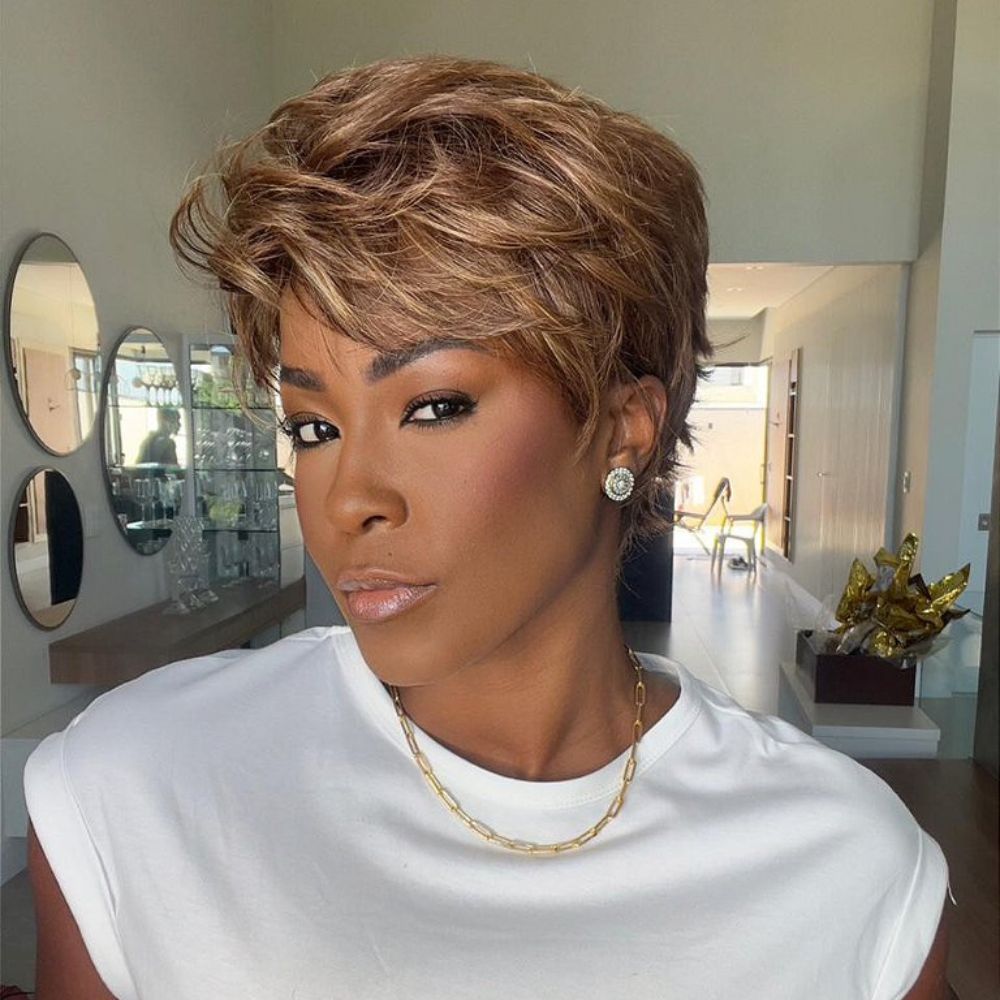 Put on  & Go Versatile Honey Blonde Pixie Cut Wig