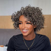 Put On & Go Salt And Pepper Layered Pixie Curly Wig