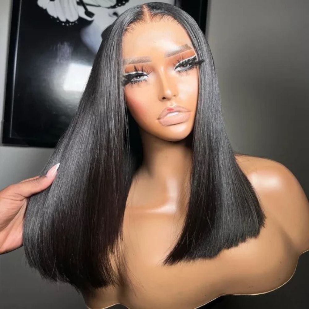 Natural Black Silky Straight 13x4 Lace Front Wig