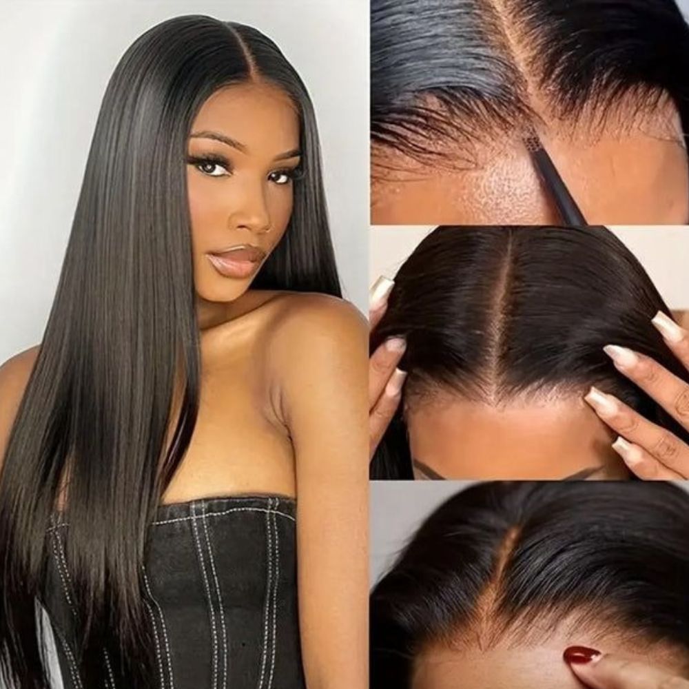 Natural Black Silky Straight 13x4 Lace Front Wig