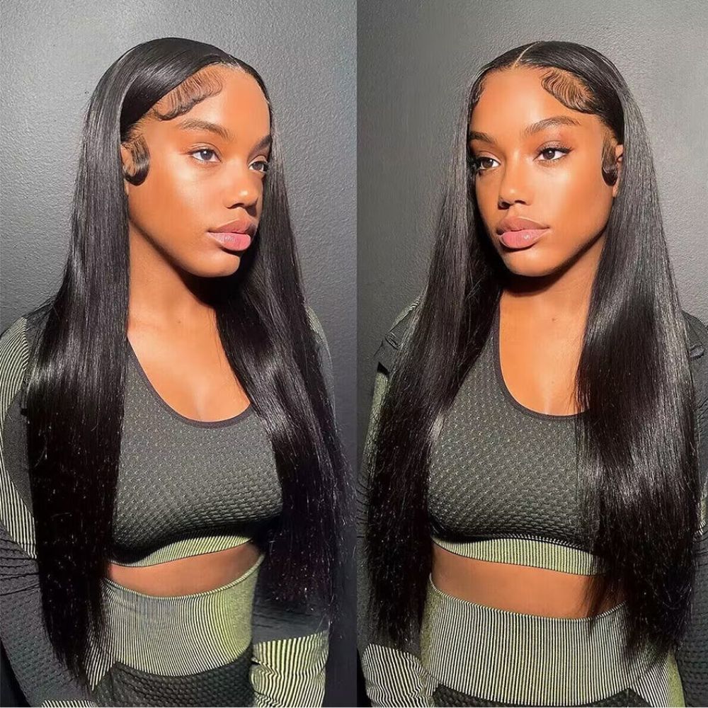 Natural Black Silky Straight 13x4 Lace Front Wig