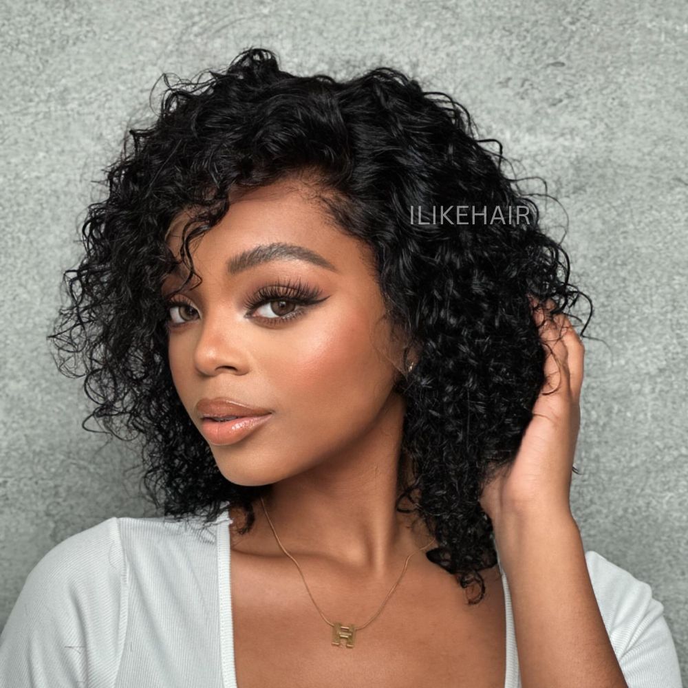 Wet & Wavy Short Bob Water Wave Lace Front Wig