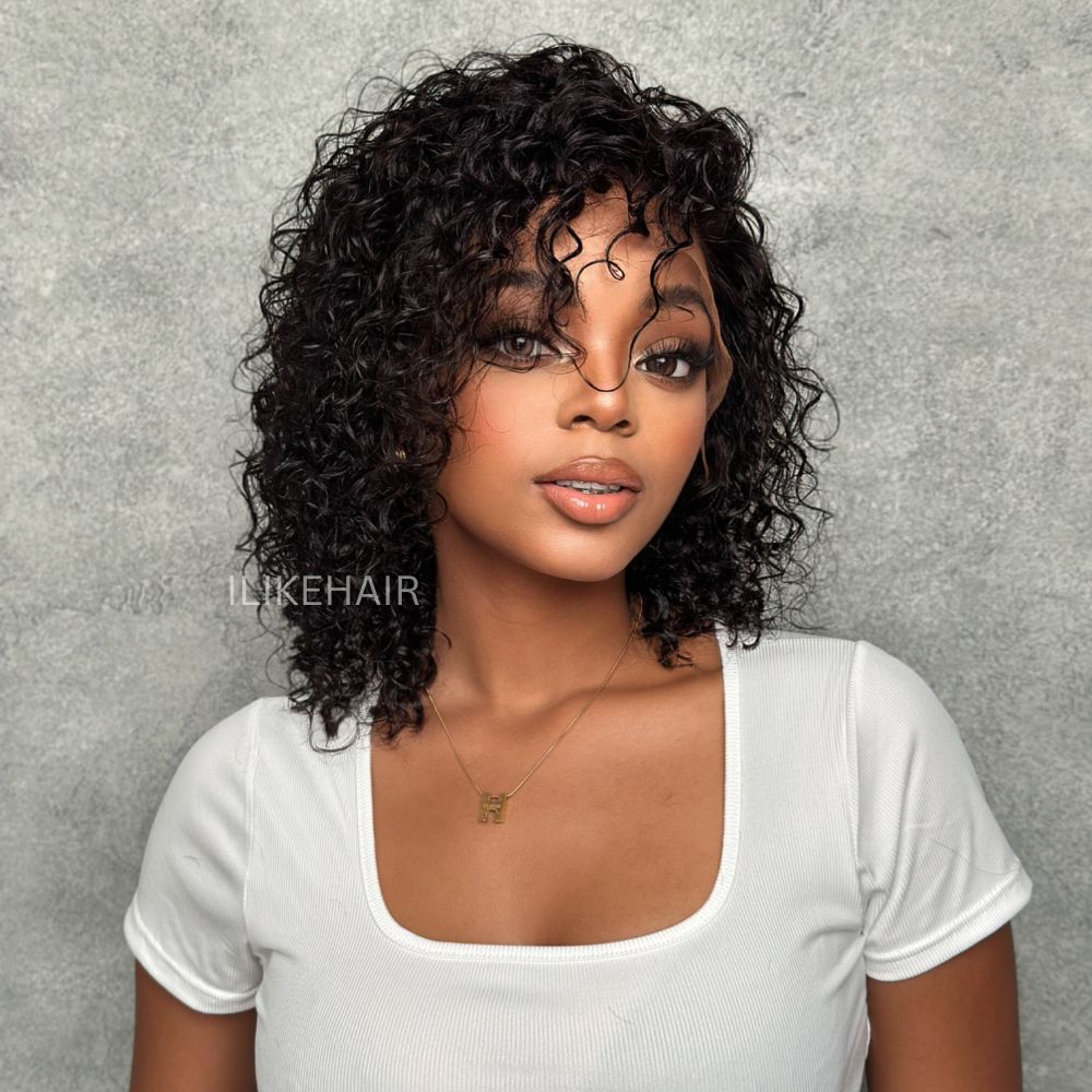 Wet & Wavy Short Bob Water Wave Lace Front Wig