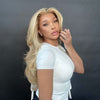 Blonde 613 Wavy Layered Cut 13x4 Frontal Lace Human Hair Wig