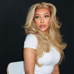 Blonde 613 Wavy Layered Cut 13x4 Frontal Lace Human Hair Wig