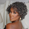 Put On & Go Salt And Pepper Layered Pixie Curly Wig