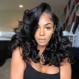 Wear & Go Layered Wavy With Side Bangs 5x5 Lace Closure Wig