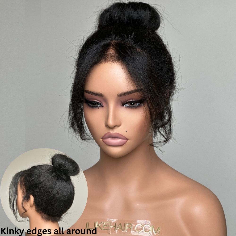 Versatile 360 Lace Frontal Kinky Edges Kinky Wig
