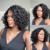 Put on & Go Short Pixie Cut Curly Bob Wig 100% Human Hair