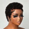 Full Lace Minimal Curly Afro Pixie Cut Wig With Drawstring