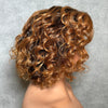 Short Ombre Honey Blonde Wavy Glueless 5x5 Lace Closure Wig Clearance