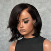 Asymmetry Black Layered Cut Quick Wave 13x4 Lace Front Wig
