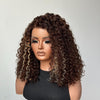 13x4 Lace Frontal Brown With Blonde Highlight Curly Wig