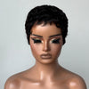 Realistic Full Lace Short Finger Wave Curly Pixie Cut Wig for Daily Glam