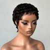 Realistic Full Lace Short Finger Wave Curly Pixie Cut Wig for Daily Glam
