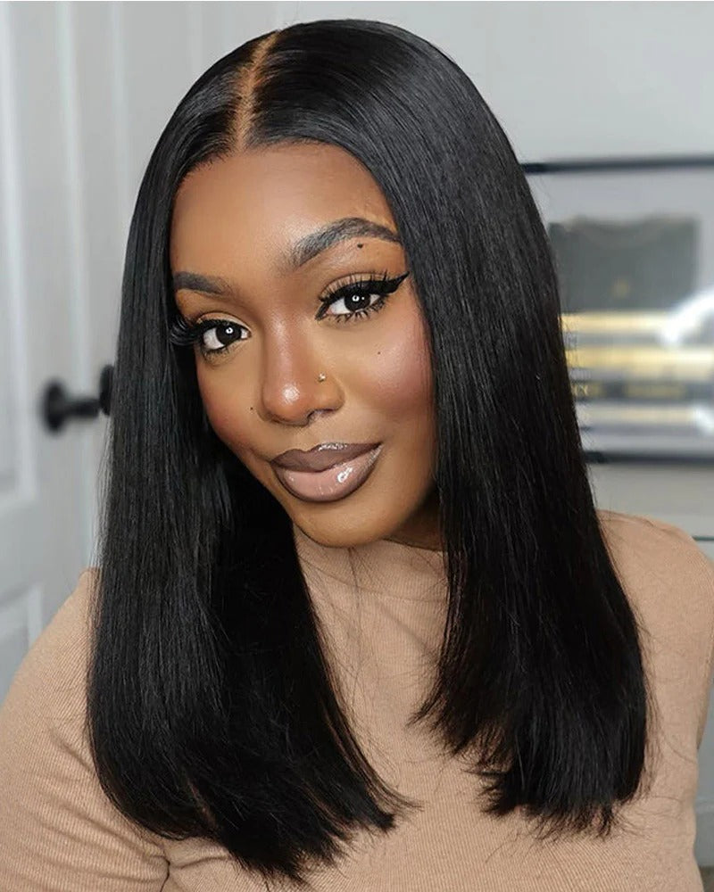 Natural Black Silky Straight 13x4 Lace Front Wig