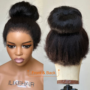 Natural 360 Lace Frontal Kinky Edges Ventilated Wig