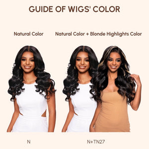 N+ Style 7x5  Optional Replaceable Magic Lace Closure Wig