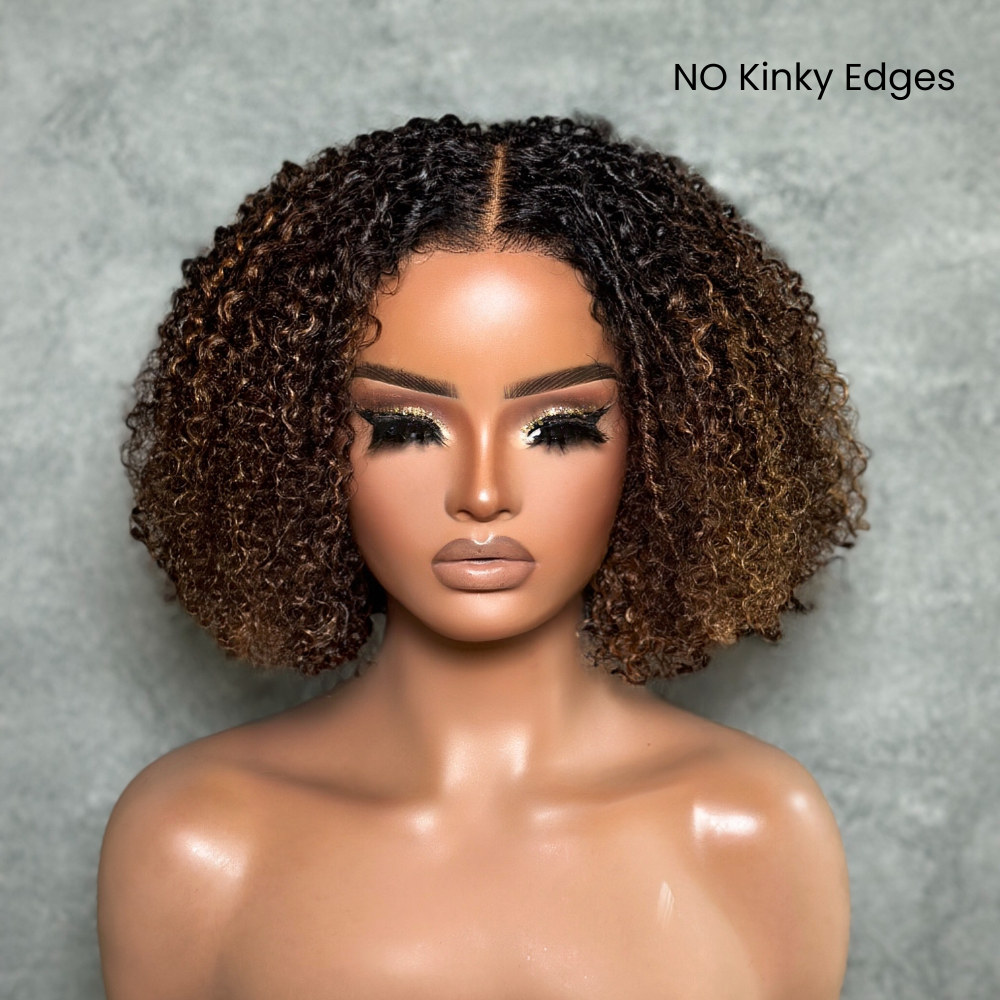 Highlights Coily Curly 5x5 HD Lace With 4C Kinky Edges Wig
