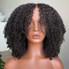 Afro Kinky Curly Layered Cut 5x5 Lace Closure Lace Wig