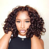 Brown Highlight Layered Wave Wig Shoulder Length Soft Natural Look