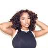 Brown Highlight Layered Wave Wig Shoulder Length Soft Natural Look