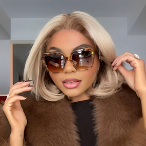 Short Ombre Light Blonde Silky Bob 13x4 Lace Front Wig