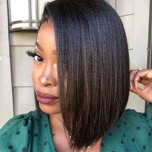 
            
                Load image into Gallery viewer, Side Part Straight Bob Invisible Lace Frontal Wig
            
        