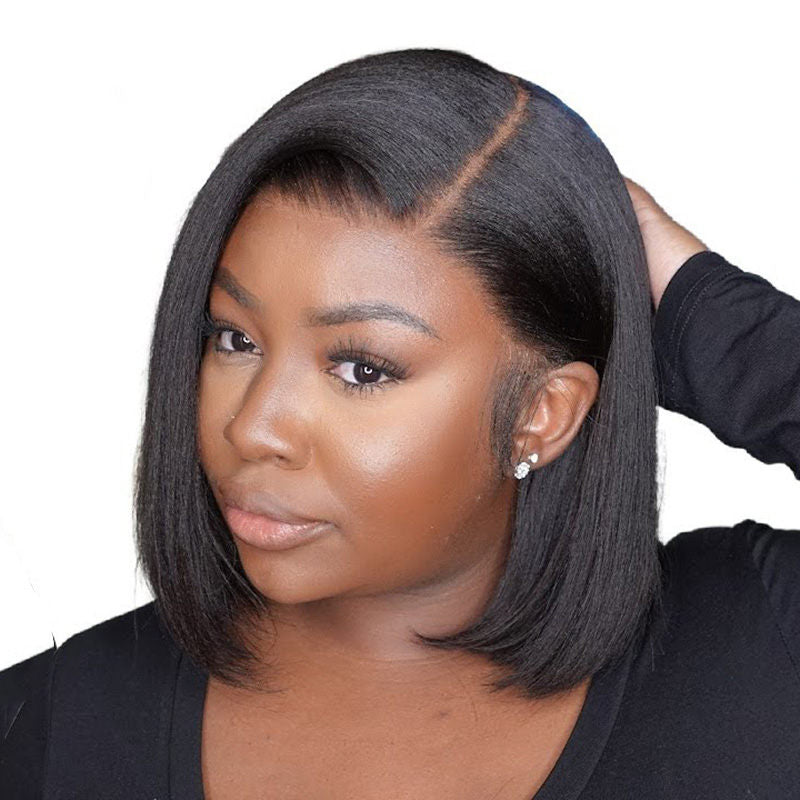 
            
                Load image into Gallery viewer, Side Part Straight Bob Invisible Lace Frontal Wig
            
        