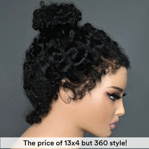 
            
                Load image into Gallery viewer, Versatile Front &amp;amp; Back Curly Edges 13x4 Lace Frontal Curly Wig
            
        