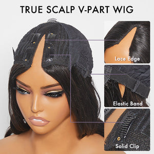 Thin Leave Out Short Yaki Bob V Part Wig Beginner Friendly