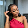 Realistic Fulani Braids Silky Straight Bob 13x4 Lace Human Hair Wig with Baby Hair
