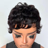 Beginner Friendly Natural Black 90s Bixie Short Hair Wavy Wig