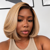 Blonde Ombre Short Bob Human Hair Wig Perfect for Everyday Wear
