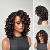 Short Bob Bouncy Loose Curly Blonde Highlight Lace Front Wig
