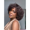 Put on & Go Brown Pixie Cut Curly Bob Wig 100% Human Hair