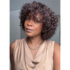 Put on & Go Brown Pixie Cut Curly Bob Wig 100% Human Hair
