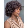 Put on & Go Brown Pixie Cut Curly Bob Wig 100% Human Hair