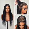 Full Lace Box Braided with Baby Hair Micro Twist Bohemian Invisi Drawstring Wig