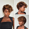 Full Lace Curly Finger Wave Short Glueless Pixie Wig