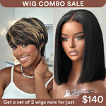 Wig Combo 2-Pixie Highlight Wig+Straight Bob Wig