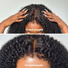 Afro Curly Lace Frontal Wig With 3C Hybrid Hairline