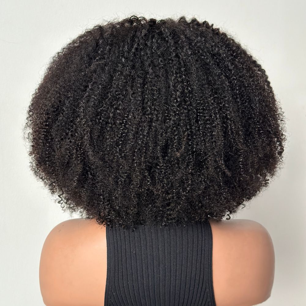 
            
                Load image into Gallery viewer, Afro Kinky Curly Glueless Wig With Bangs
            
        
